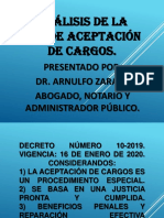 Análisis de la Ley de Aceptación de Cargos