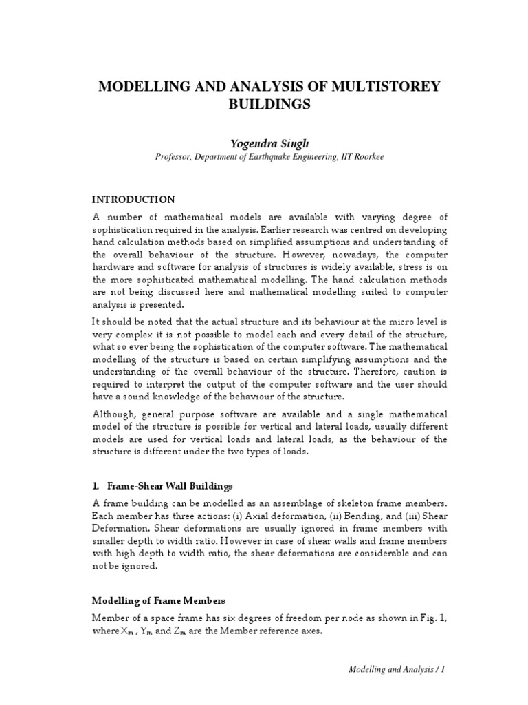 ModellingandAnalysis PDF | PDF | Beam (Structure) | Strength Of Materials