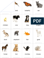 Flashcards Animals Pinyin