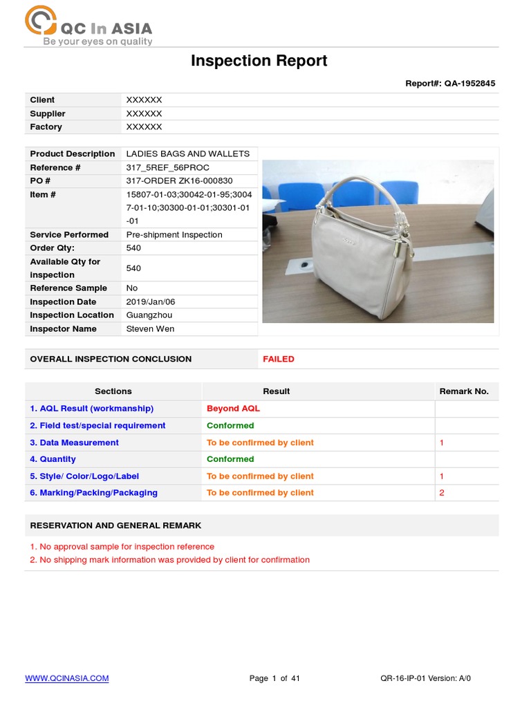 Sample Report-Handbags | PDF