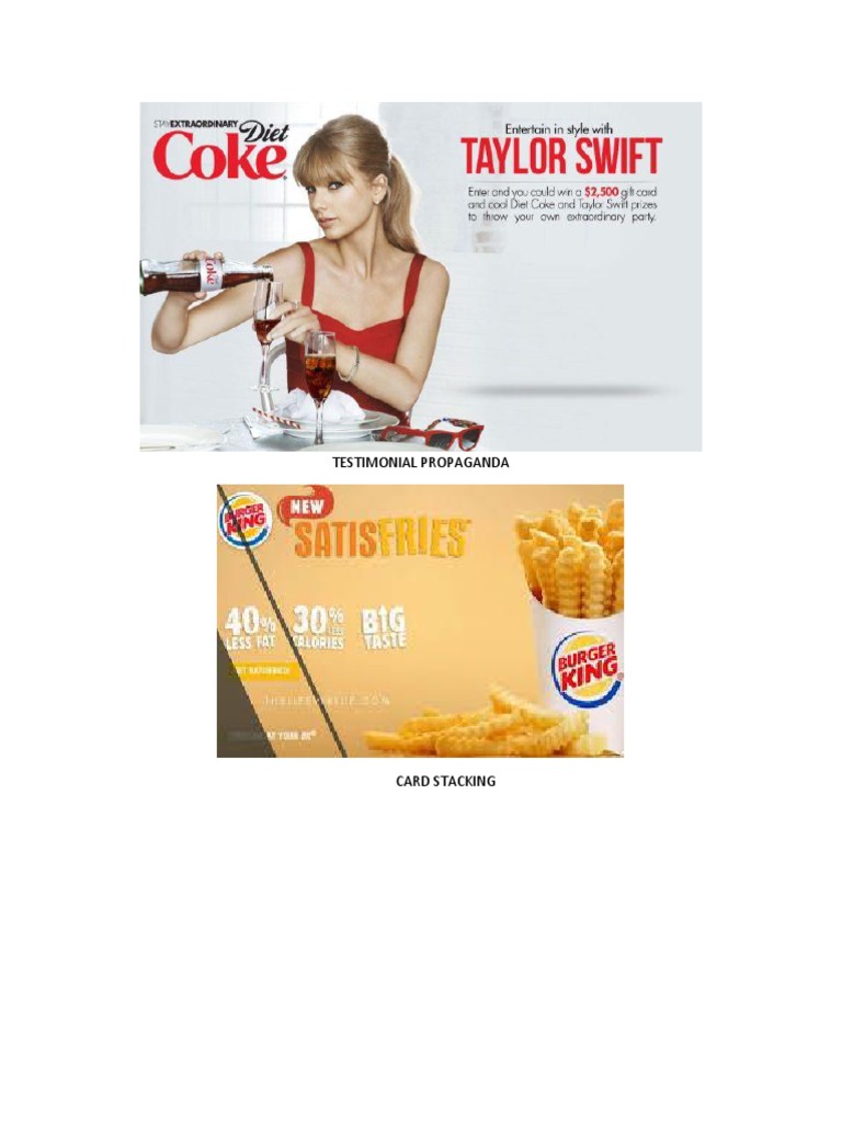 Card Stacking Propaganda Advertising Examples