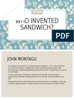 Who Invented Sandwich