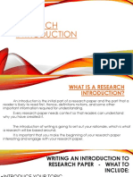 Research Introduction