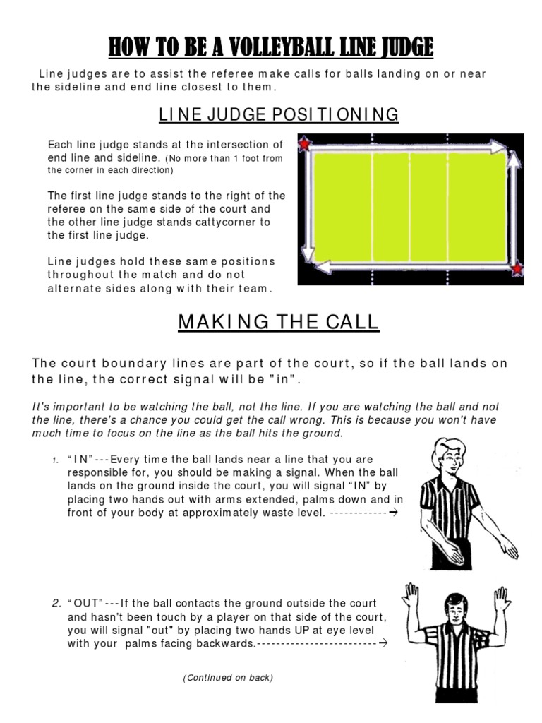 How To Be A Volleyball Line Judge 1 PDF PDF