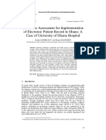Adjorlolo, Ellingsen - 2013 - Readiness Assessment For Implementation of Electronic Patient Record in Ghana A Case of University of Ghan