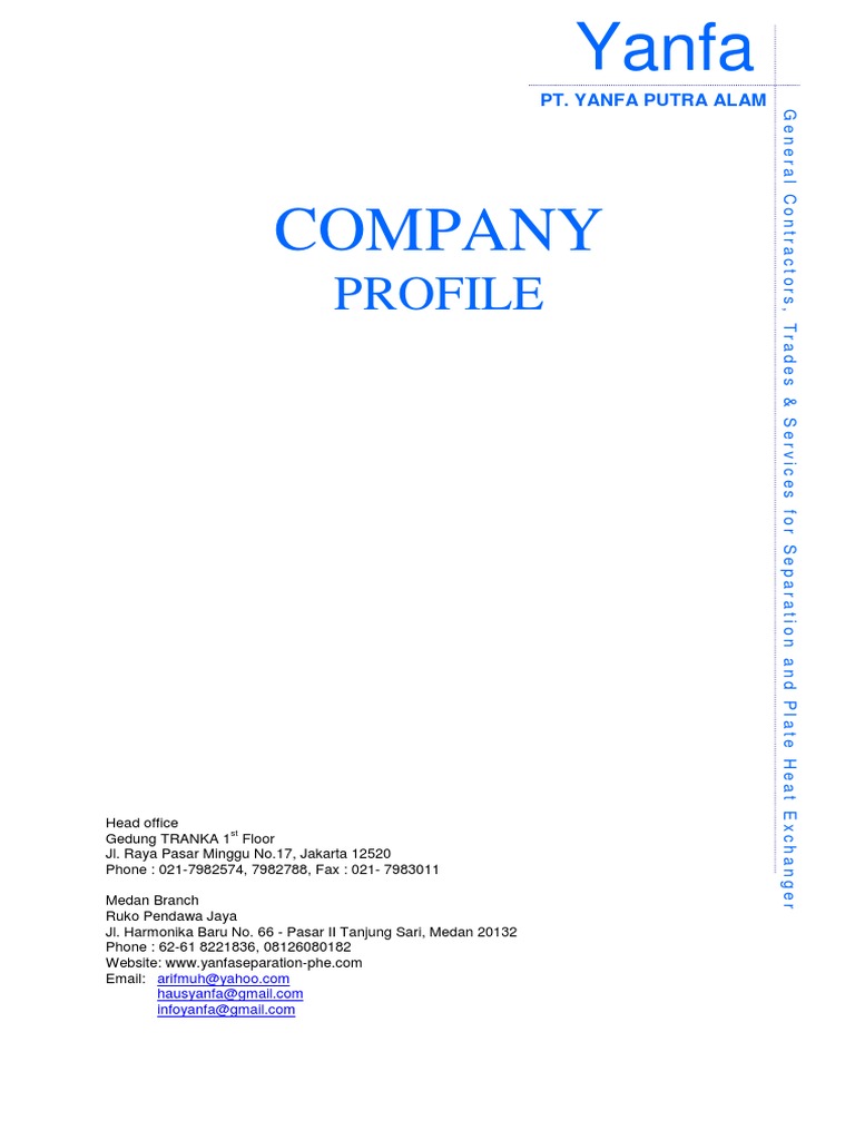Profil PT. Yanfa Putra Alam | PDF