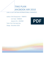 Marketing Plan Apple Macbook Air 2010: Case Study Within International Commerce
