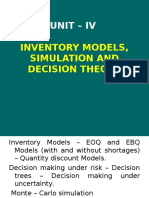 Inventory Models and Decision Theory