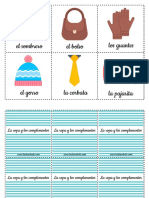 Tarjetas Vocabulario Ropa y Complementos