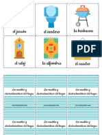 Tarjetas Vocabulario Muebles y Electrodomésticos PDF