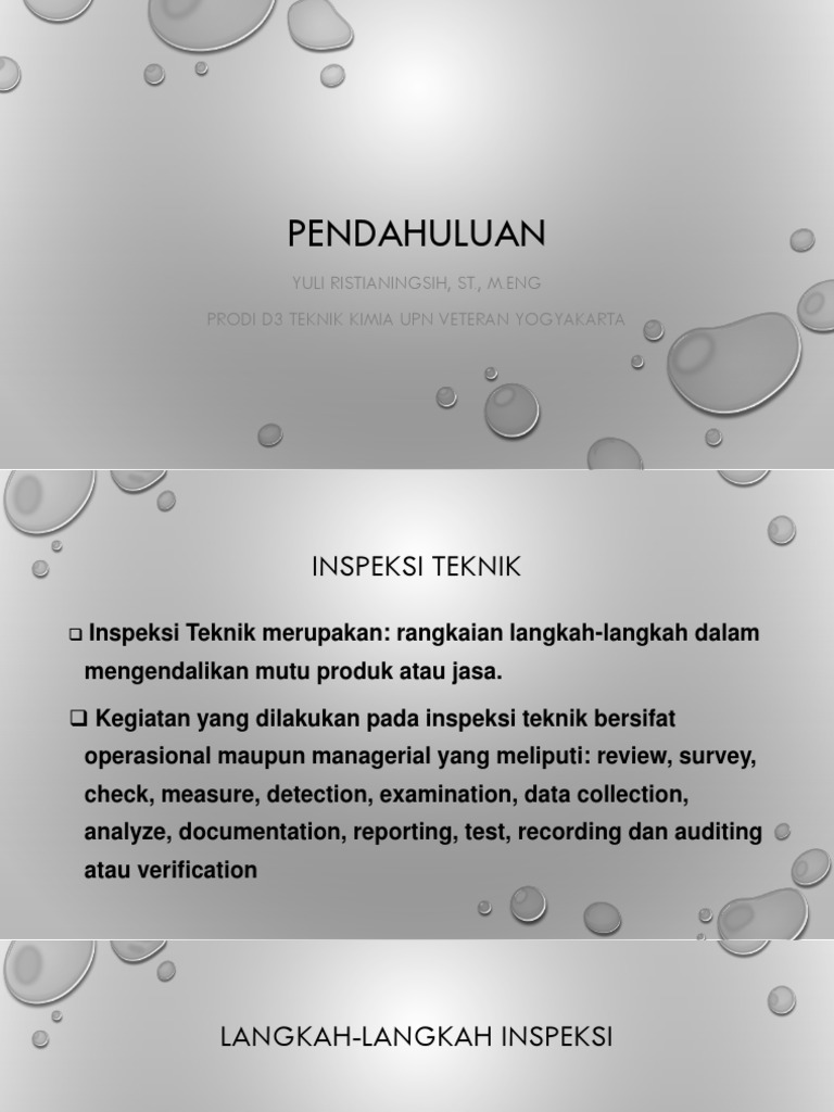 Pertemuan 1. Pengertian Inspeksi | PDF