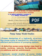 Hydraulic Design and Model Studies For Pump Sump of A Water Supply System