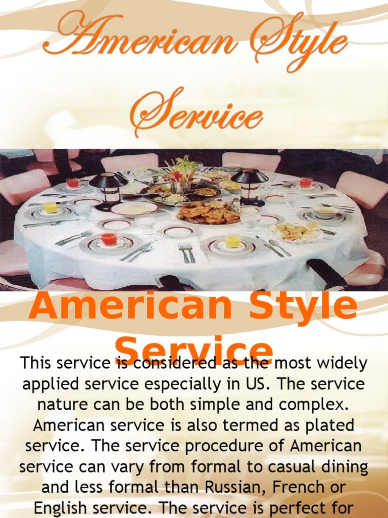 American Style Service PDF
