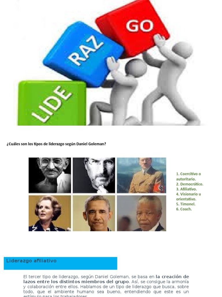 Tipos de liderazgo según Goleman | PDF | Crecimiento personal y ...