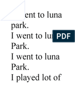 I Went To Luna Park