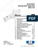 Dfa 127 Door Operator Manual E