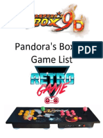 Pandora Box 9D Game List