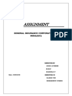 GIC India general insurance history assignments