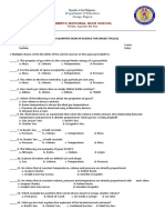 Grade 10 Science 4th Quarter Exam