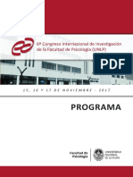 Programa Del Sexto Congreso Internacional de Investigacion 2017 PDF
