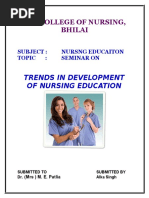 trend  in development of nursing education