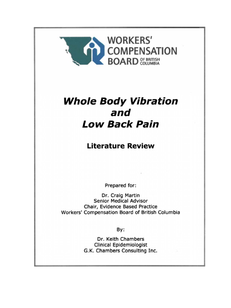 Whole Body Vibration Low Back Pain PDF Cohort Study Epidemiology