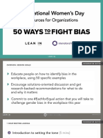 International Womens Day - Resources For Organizations: 50 Ways To Fight Bias