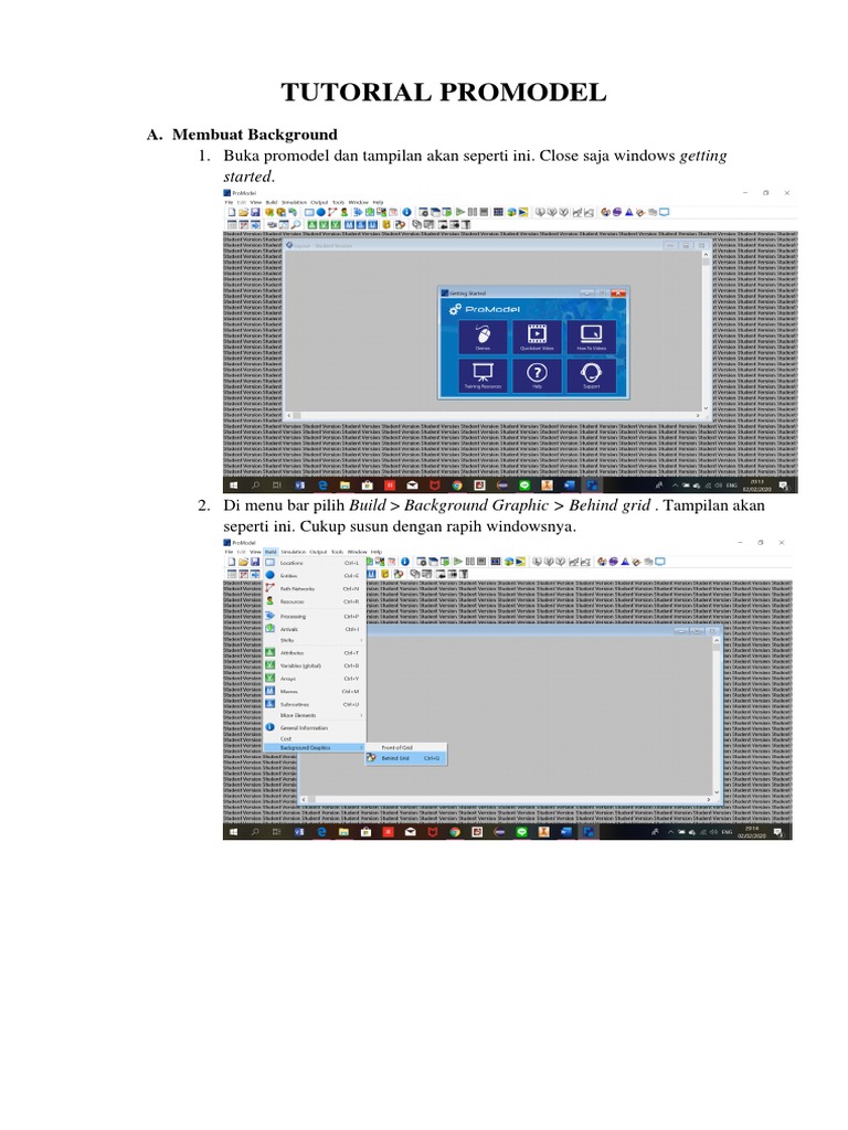Tutorial Membuat Background di ProModel | PDF