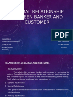General Relationship Between Banker and Customer