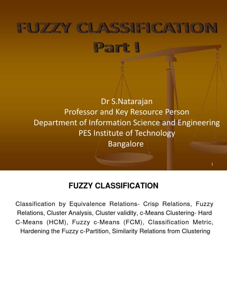 Fuzzy Classification and Clustering Methods | PDF