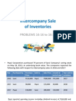 Intercompany Sales - Inventories Problems