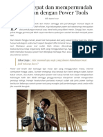 Mempercepat Dan Mempermudah Pekerjaan Dengan Power Tool