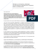 hotnews.ro-Alți doi pacienți infectați cu coronavirus declarați vindecați Este vorba de femeia și bărbatul din T