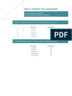 Aprendiendo A Utilizar Los Paréntesis en Excel