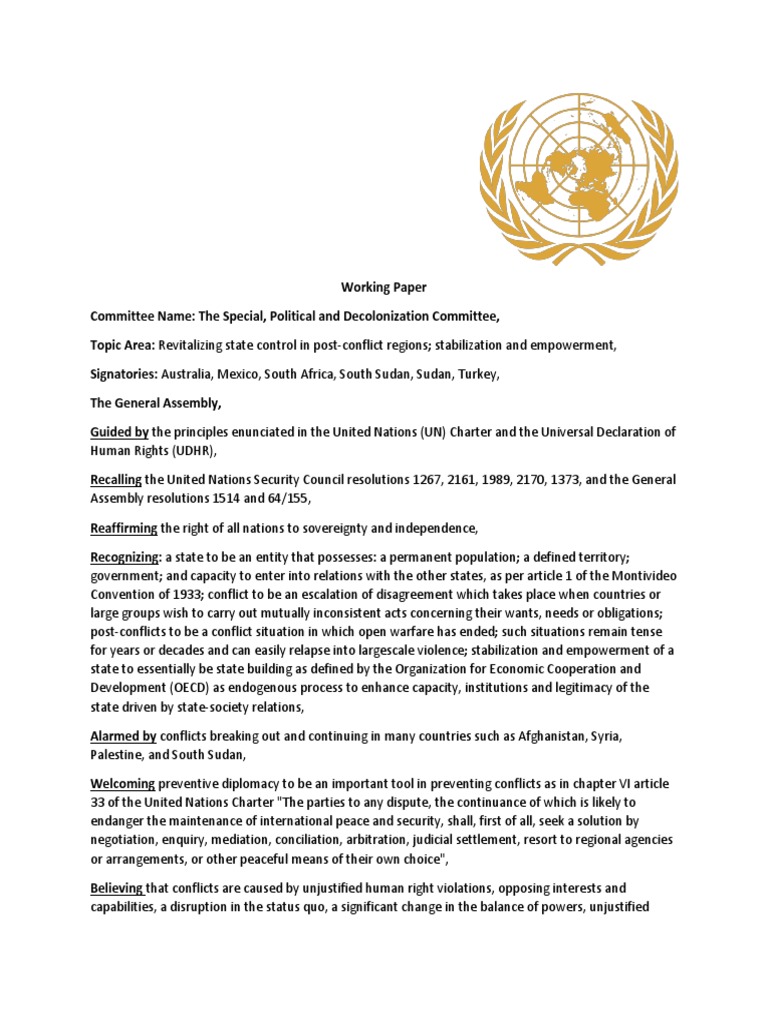 Munik Working Paper | PDF | United Nations | International Relations