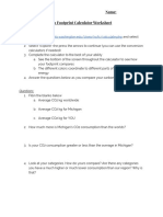 Carbon Footprint Calculator Worksheet 1