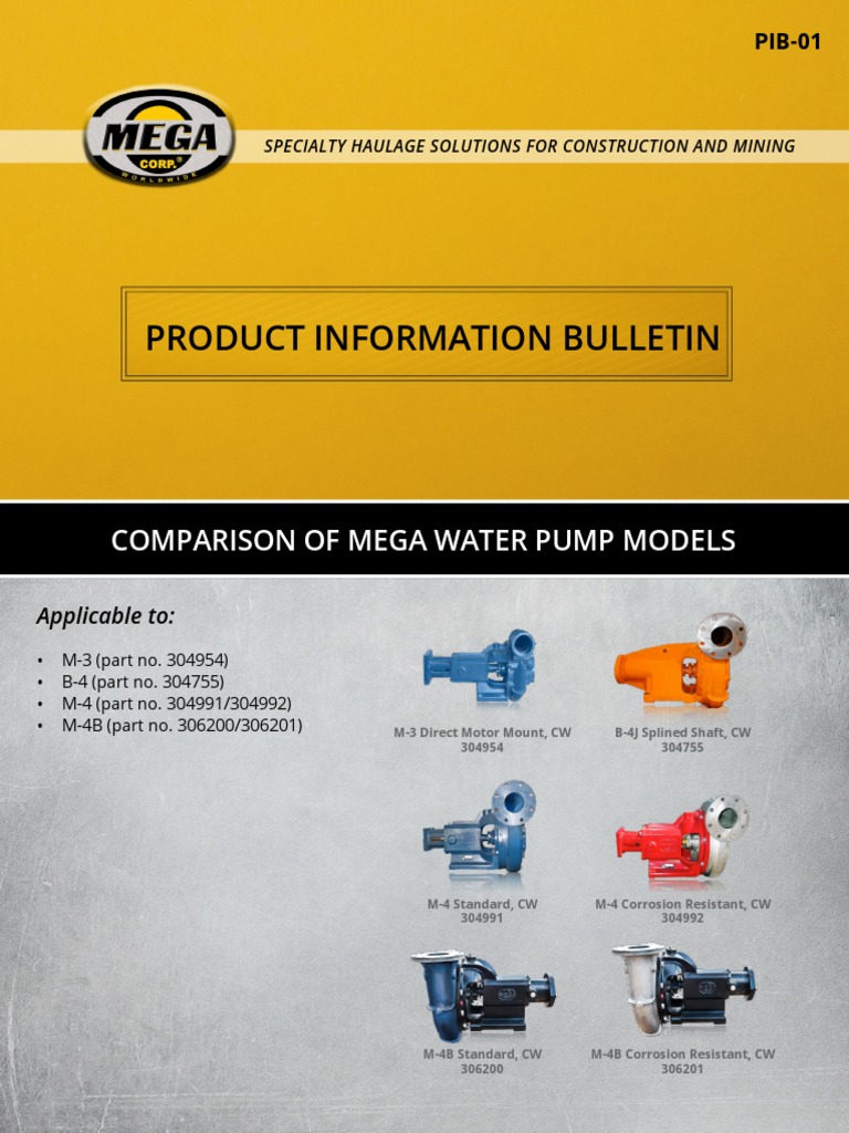 01 PIB Water Pump Identification PDF PDF Pump Screw