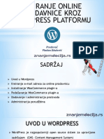 Kreiranje Web Prodavnice Kroz Wordpress Platformu