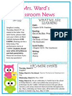 2020 Classroom Newsletter March 5