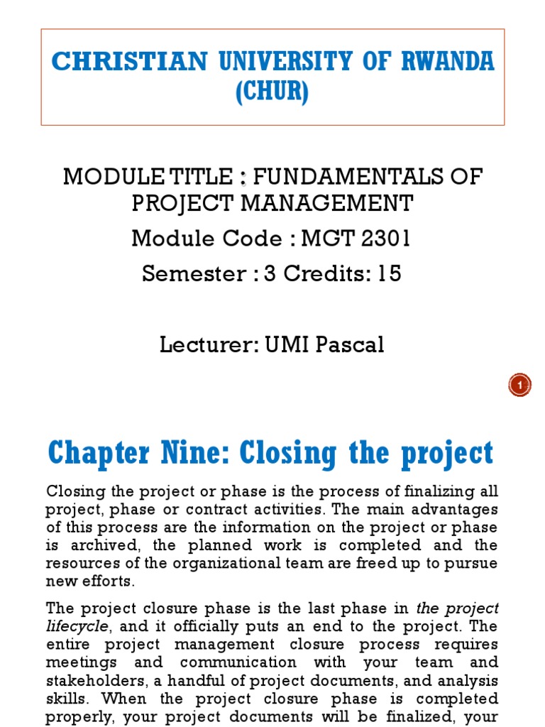 Project Closure Process Overview | PDF