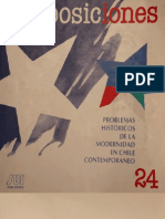 Problemas Históricos de La Modernidad en Chile Contemporáneo. (Revista) - Proposiciones. Santiago de Chile Ediciones SUR, Vol.24, Agosto, 1994.