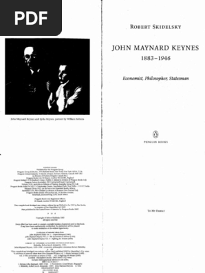 Robert Skidelsky John Maynard Keynes 18 1946 Economist Philosopher Statesman Penguim Books 03 Pdf