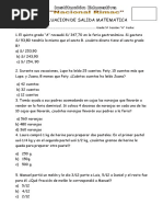 EVALUACIÓN DE SALIDA MATEMÁTICA 2019