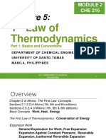 Lecture 5 and 6 - 1st Law of Thermodyanmics