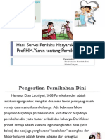 Hasil Survei Perilaku Masyarakat Di Jalan Prof.M.Yamin Padangsidimpuan