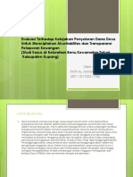 Evaluasi Penyaluran Dana Desa untuk Akuntabilitas dan Transparansi