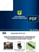 Diseño de Un Sistema de Producción y Operaciones para La Línea de Producción de Martillos. Industrias HD