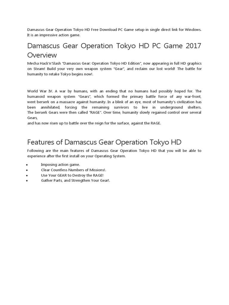 DAMASCUS GEAR OPERATION TOKYO - PS VITA - NEUF sous blister