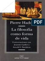 Hadot Pierre - La Filosofía Como Forma De Vida.pdf