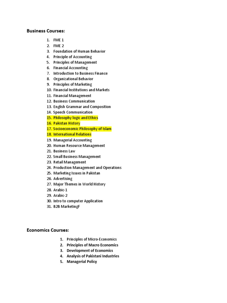 Courses | PDF | Business | Finance & Money Management